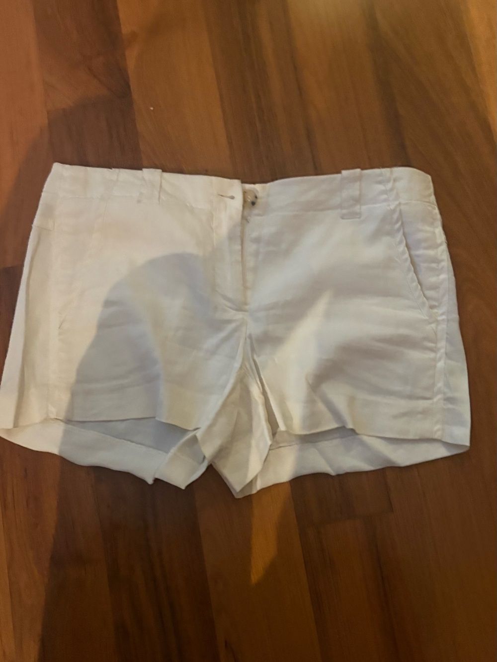 Theory White High-Waist Tailored Shorts
